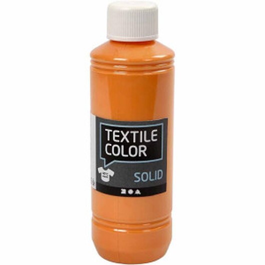 Solid textilfärg, täckande, orange, 250ml/ 1 flaska