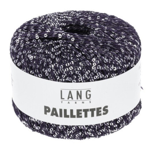Lang Yarns Paillettes Garn 35 Marin/Silver