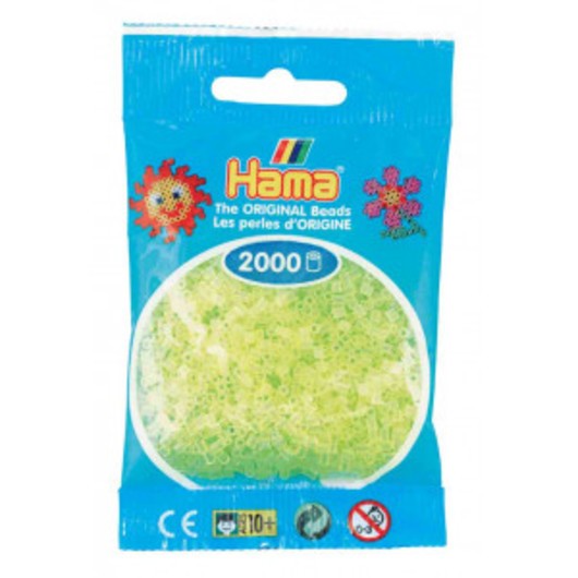 Hama Mini Pärlor 501-34 Neon Gul - 2000 st