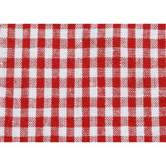 Köksrutor 4x4mm Bomullstyg 592 Röd 140cm - 50cm