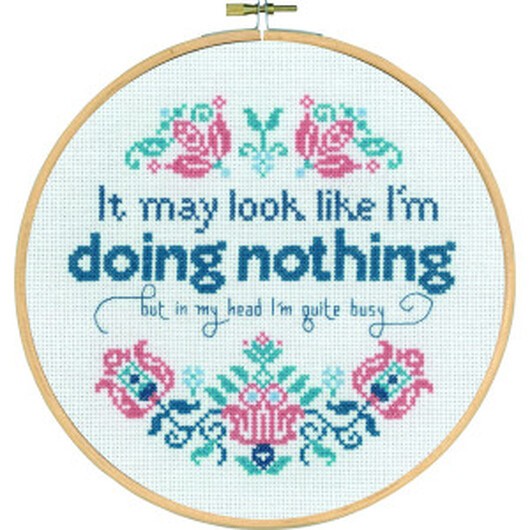 Permin Broderikit Doing Nothing Ø20cm