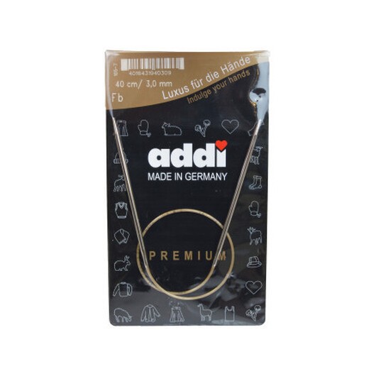 Addi Turbo Rundstickor Mässing 40cm 3,00mm / 15.7in US2Â½