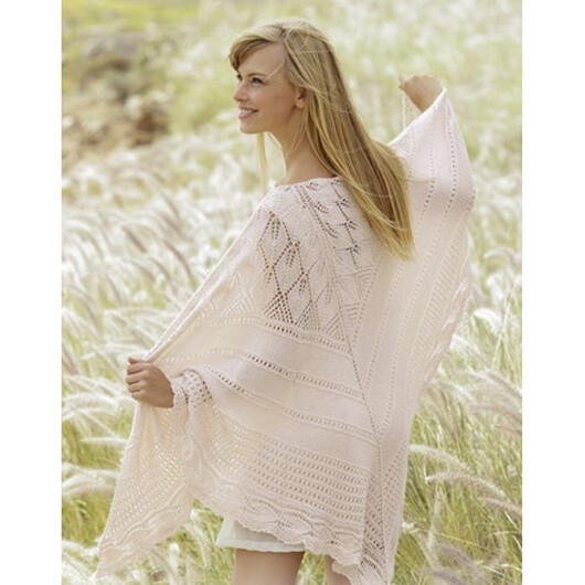 Sweet Leaves by DROPS Design - Sjal Stick-mönster150x75 cm