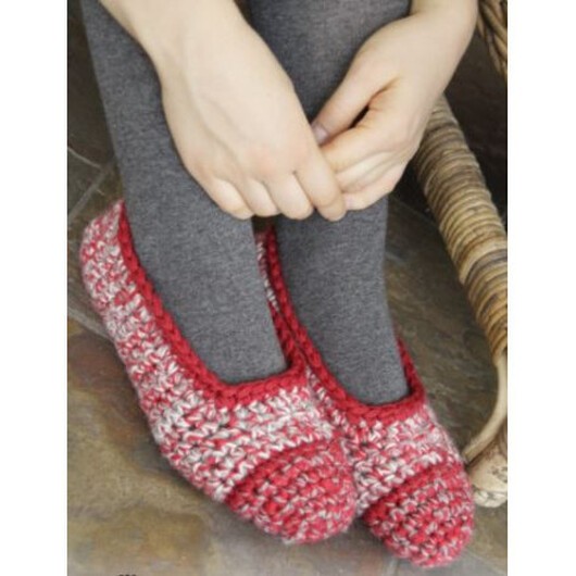 Merry Slippers by DROPS Design - Tofflor Virk-mönster str. 35/37 - 42/44