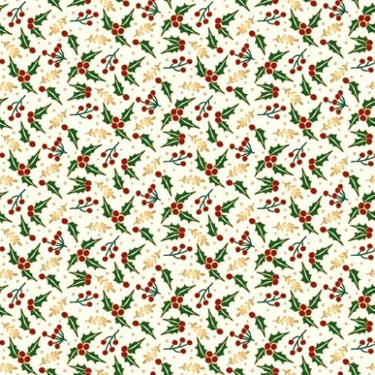 Bomullspoplin Tyg 145cm 051 - Beige med järnek