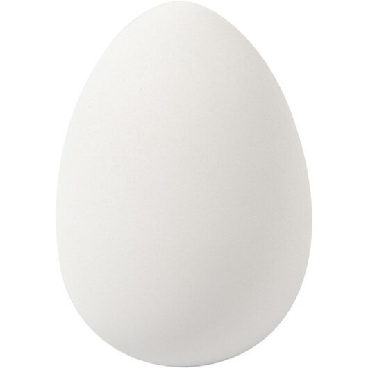Ägg, H: 8 cm, Dia. 5,5 cm, vit, 8 st./ 1 förp.