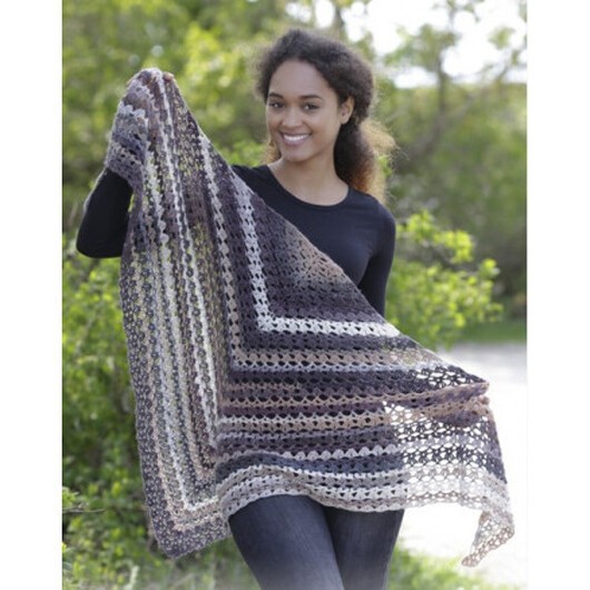 Vintage Chic by DROPS Design - Sjal Virkmönster 152x75cm