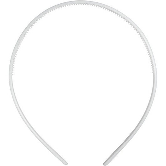 Hårband, B: 8 mm, vitt, 5 st / 1 frp.