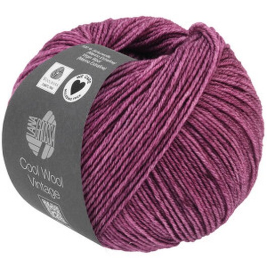 Lana Grossa Cool Wool Vintage Garn 7365 Plommon