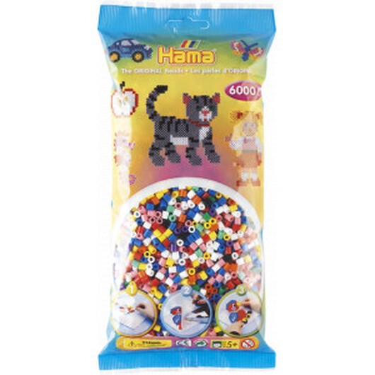 Hama Midi Pärlor 205-00 Mix 00 - 6000 st.