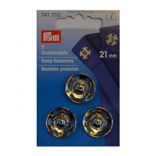 Prym Tryckknappar Silver 21mm 3 st.