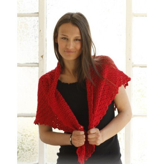 Holly's Holiday by DROPS Design - Sjal Virkmönster 65 cm