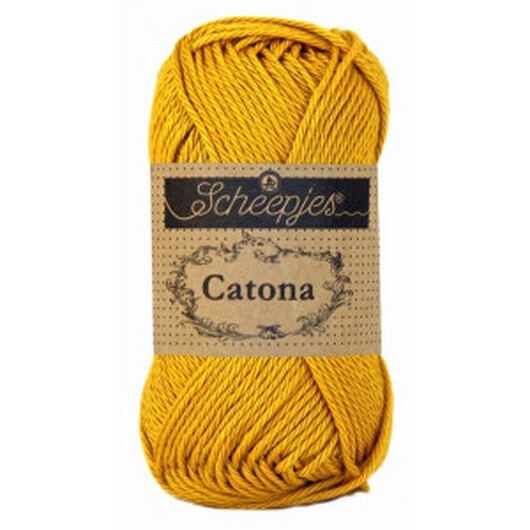 Scheepjes Catona Garn Unicolor 249 Saffron