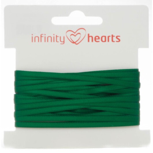 Infinity Hearts Satinband Dubbelsidigt 3mm 587 Mörk Grön - 5m