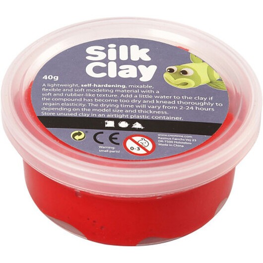 Silk ClayÂ®, röd, 40 g/ 1 burk