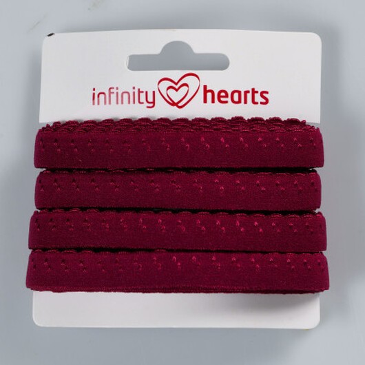 Infinity Hearts Vikresår Spets 22/11mm 275 vinröd - 5m