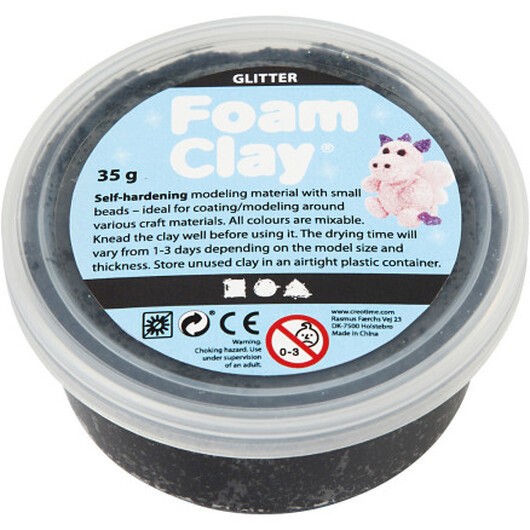 Foam ClayÂ® , svart, 35 g/ 1 burk