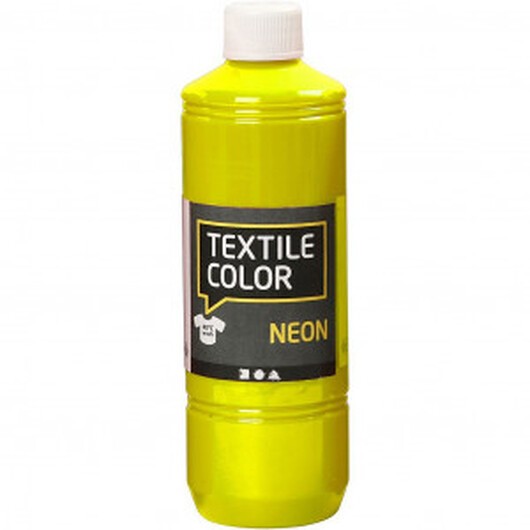 Textilfärg, neongul, 500 ml/ 1 flaska