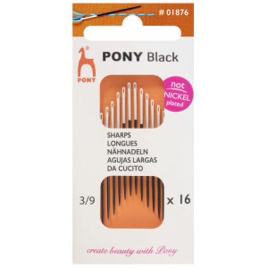 Pony Black Synål Str. 3/9 - 20 styck