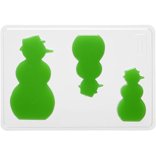 Gjutform, snögubbe, H: 6+8+10 cm, D: 9 mm, storlek 14,9x22 cm, 1 st.