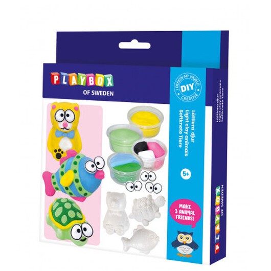 Playbox Light Clay/Modellera Set Djur