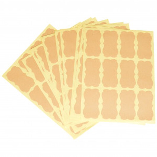 Infinity Hearts Klistermärke Vintage Brun 5,9x3,2cm - 120 st
