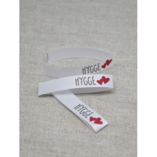 Etikett Hygge Vit - 5 st.