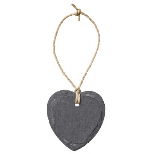 Skifferplatta i Snöre Hjärta 6,5cm