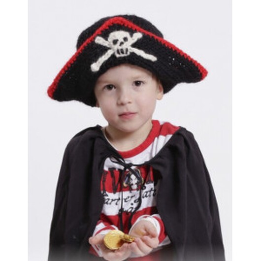 Ahoy! by DROPS Design - Sjörövarmössa Virkmönster strl. 1/2 år - 9/10  - 1/2 år