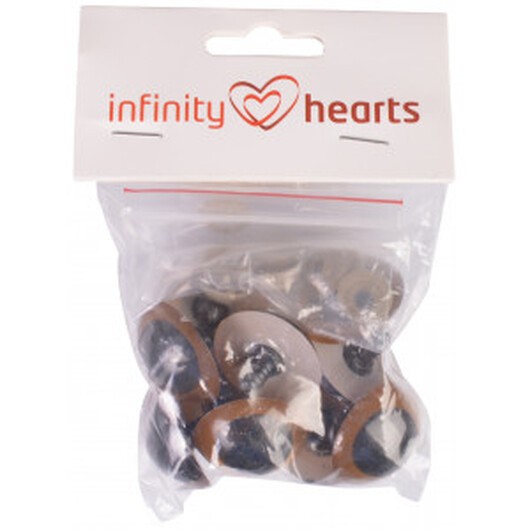 Infinity Hearts Säkerhetsögon/Amigurumiögon Guld 30mm - 5 set - Andra sortering