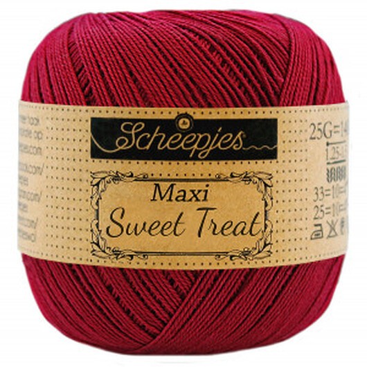 Scheepjes Maxi Sweet Treat Garn Unicolor 517 Ruby