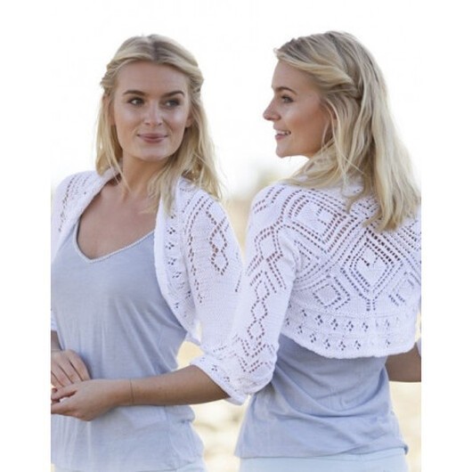 Kamelia by DROPS Design - Bolero Stick-mönster strl. S - XXXL