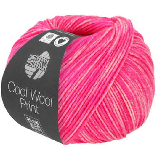 Lana Grossa Cool Wool Garn 6525 Neonrosa / Rosa