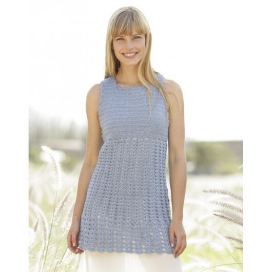 Peaceful Mind by DROPS Design - Tunika Virk-mönster str. S - XXXL