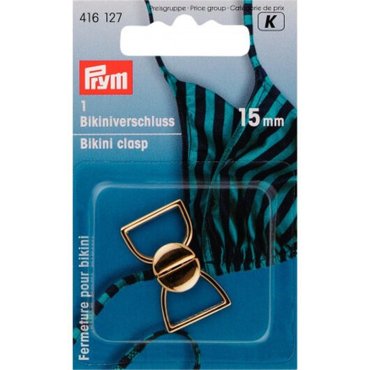 Prym Bikinispännen Metall Guld 15mm - 1 set