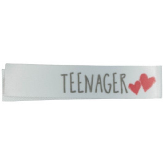 Label Teenager Vit - 1 st