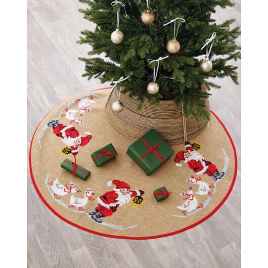 Permin Broderikit Tomten och gässen Ø125 cm