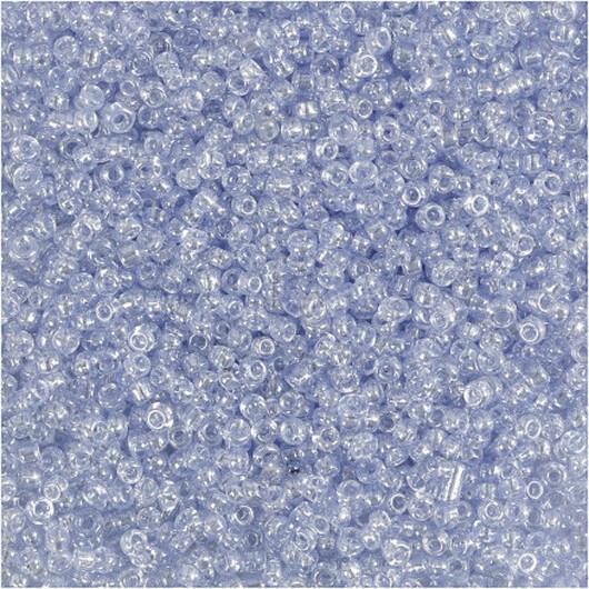 Rocai-pärlor, diam. 1,7 mm, storlek 15/0, hålstorlek 0,5-0,8 mm, ljusblå, 25g/ 1 frp.
