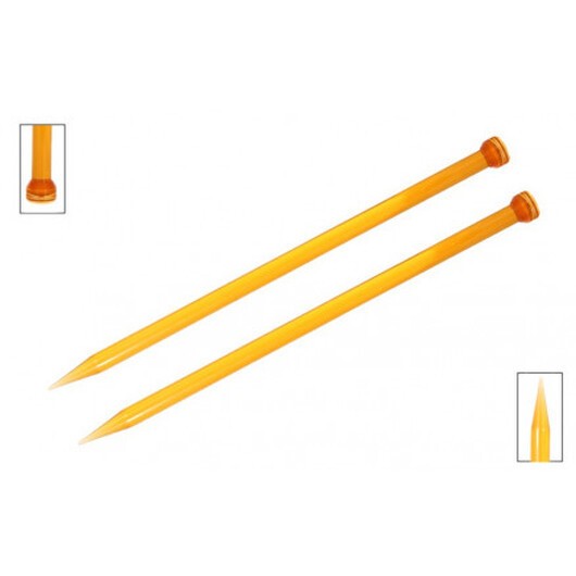 KnitPro Trendz Stickor / Jumperstickor Akryl 25cm 4,00mm / 9.8in US6 Orange