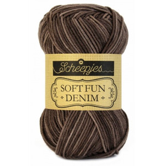 Scheepjes Softfun Denim Garn Print 510 Brun