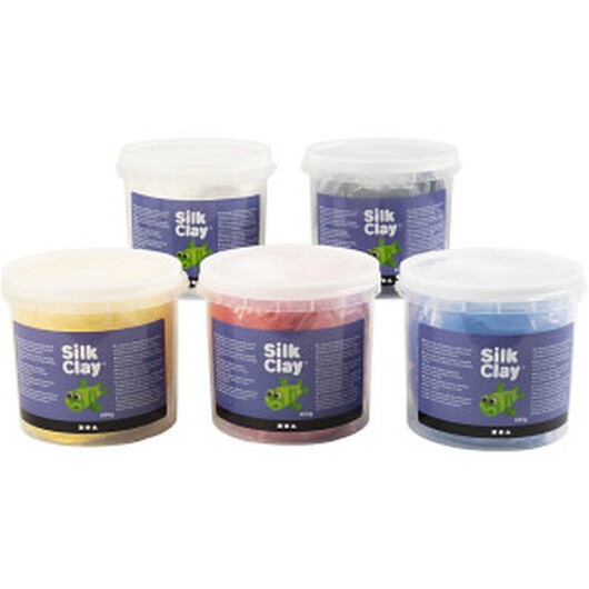 Silk ClayÂ®, primärfärger, 5x650g/ 1 förp.