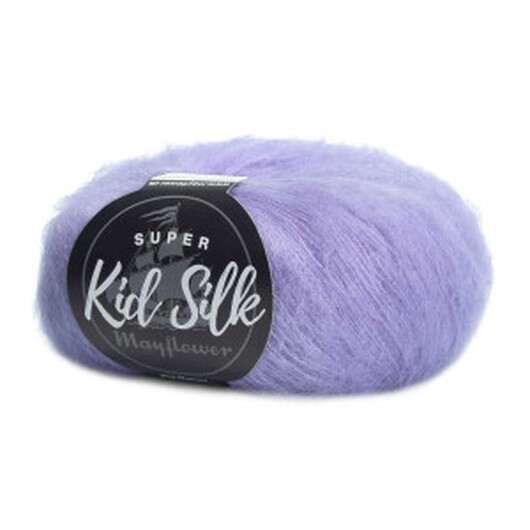 Mayflower Super Kid Silk Garn Unicolor 92 Söt Lavendel