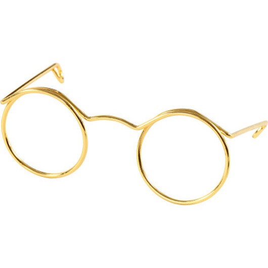 Glasögon, B: 50 mm, Hålstl. 17 mm, guld, 10 st./ 1 förp.