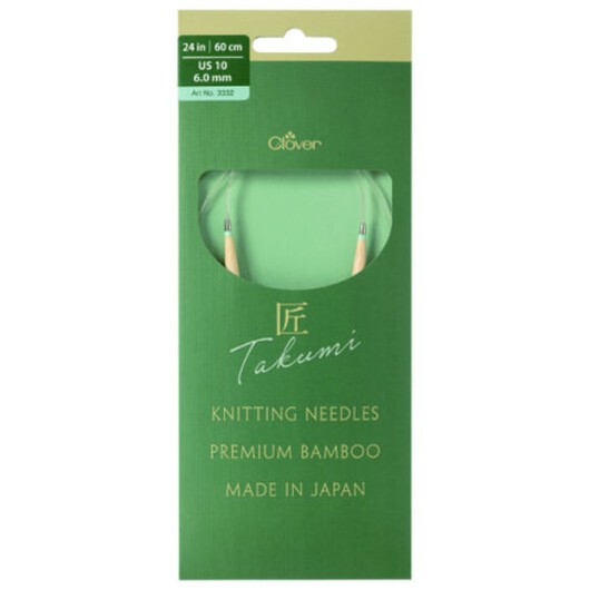 Clover Takumi Pro Bambu Rundstickor med kullager 60cm 6.0mm