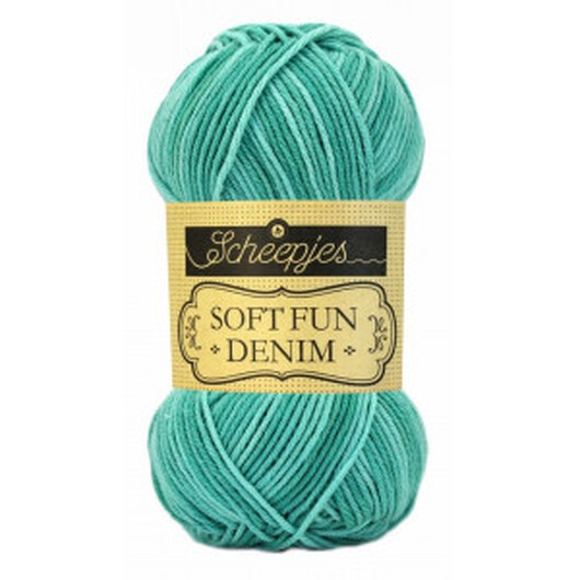 Scheepjes Softfun Denim Garn Print 517 Sjögrön