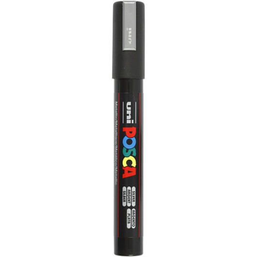 Posca Marker , nr. PC-5M, spets 2,5 mm, Medium, silver, 1 st.