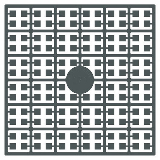 Pixelhobby Midi Pärlor 171 Extra mörk Metallgrå 2x2mm - 140 pixels