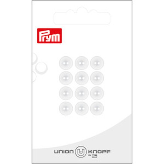 Prym Plastknapp Vit 8 mm - 12 st.