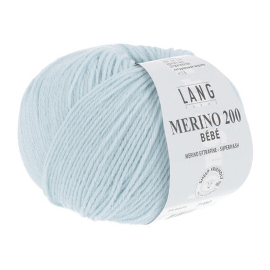 Lang Yarns Merino 200 Bebe Garn 371 Isblå