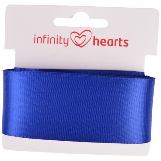 Infinity Hearts Satinband Dubbelsidig 38mm 329 Marinblå - 5m